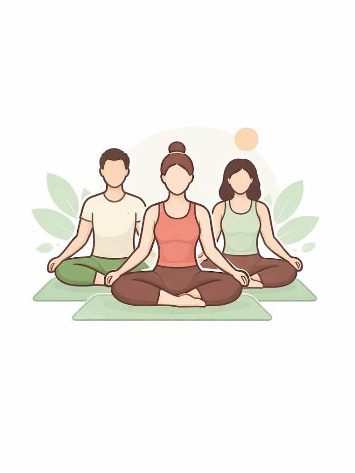 Group yoga class