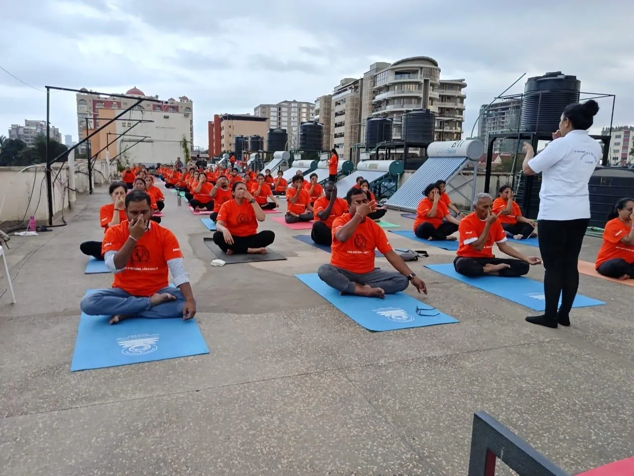 Outdoor pranayama and breathing practice
